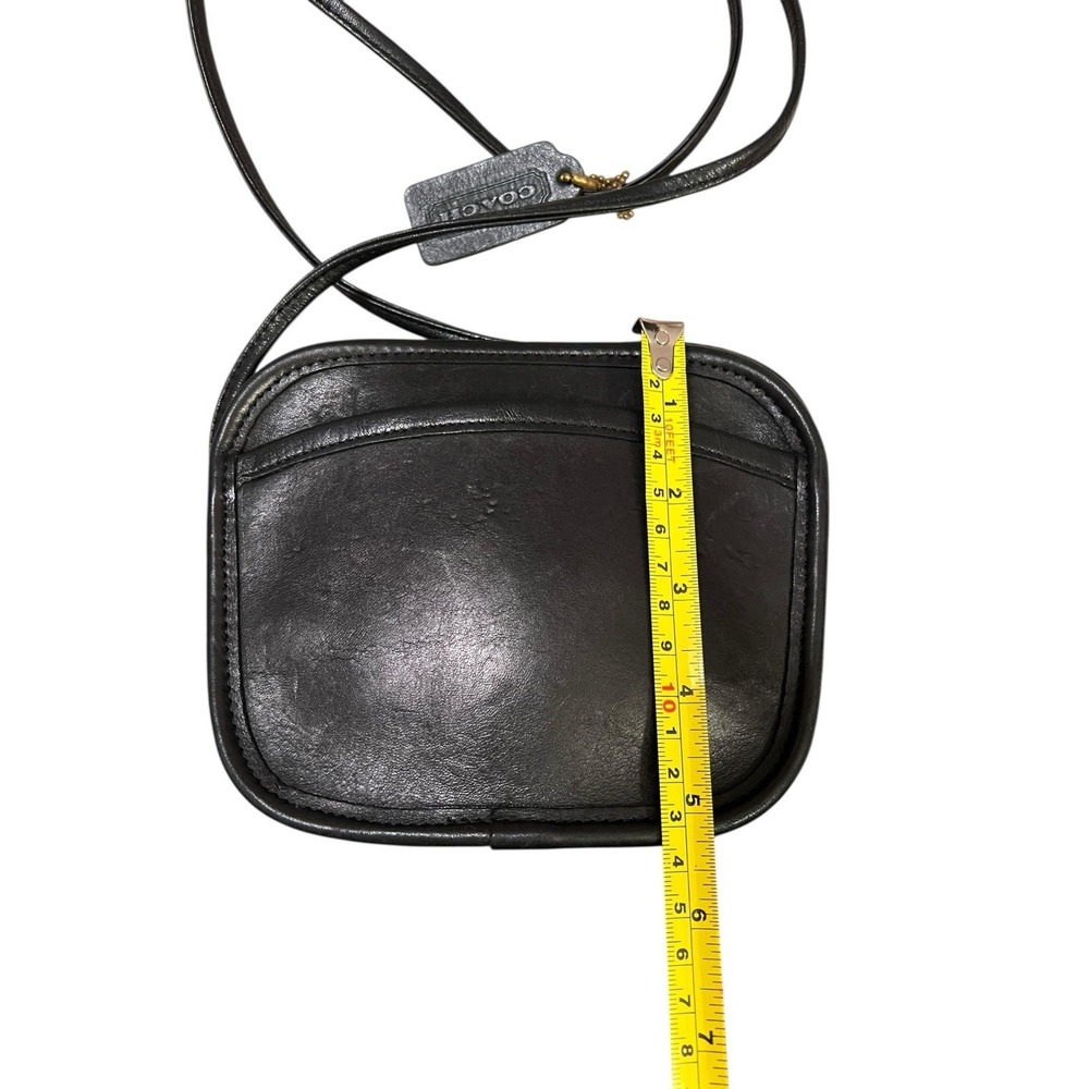 Vintage Coach Hadley Mini Crossbody Shoulder Bag‎ Leather Purse Designer Black - Picture 6 of 10